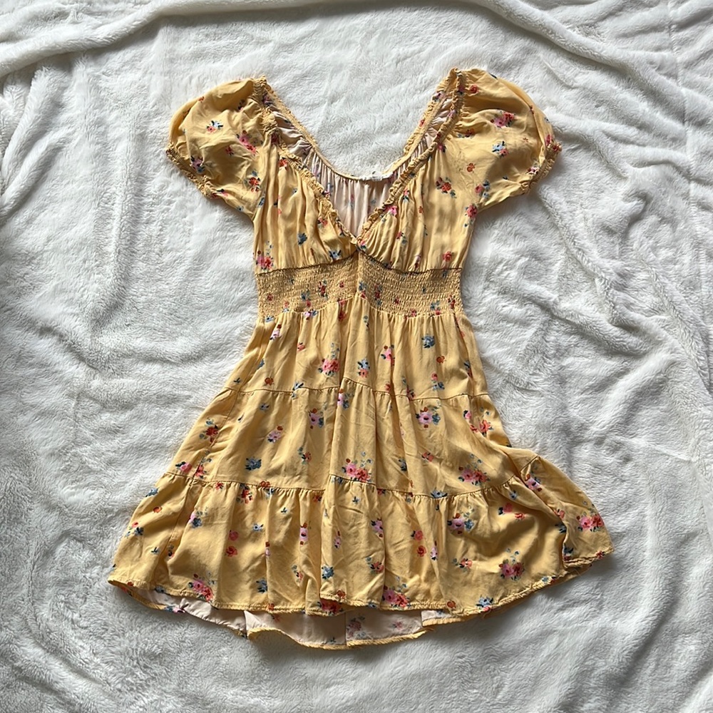 Yellow floral sundress